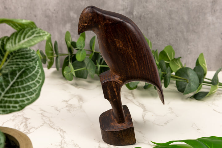Jungle Bird Figurine, Wood Carving