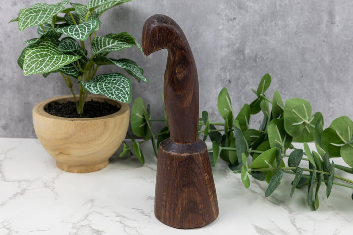 Grain Masher Figurine, Wood Carving