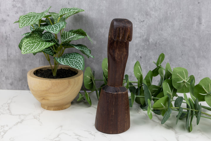 Grain Masher Figurine, Wood Carving