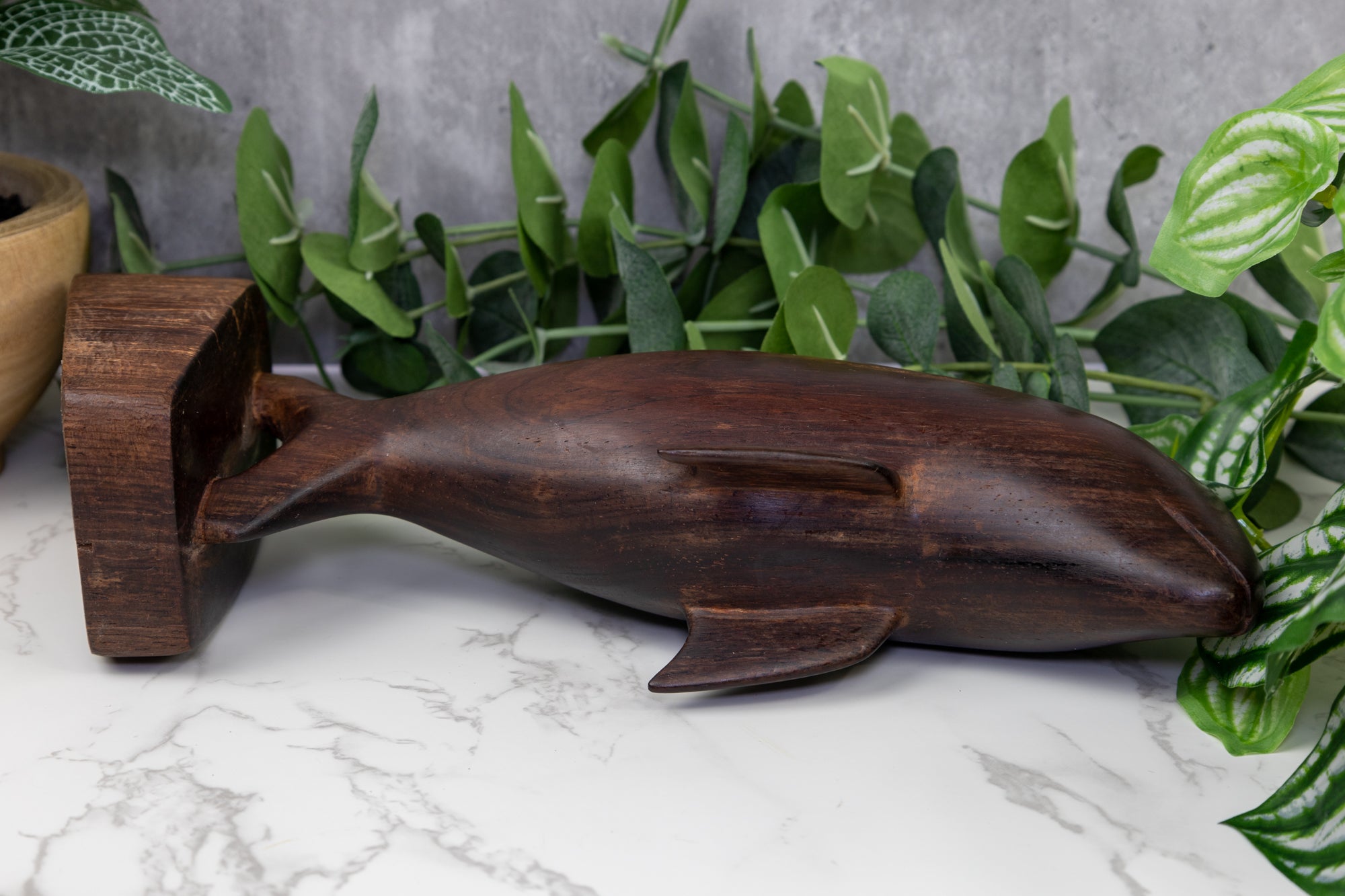 Vintage Ocean Fish Wood Carving