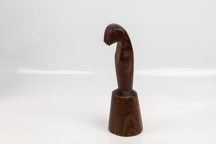 Grain Masher Figurine, Wood Carving