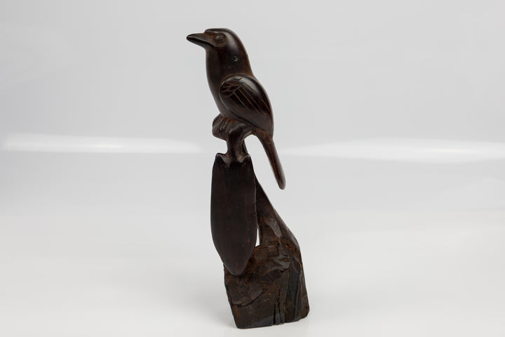 Seedeater Figurine, Wood Carving