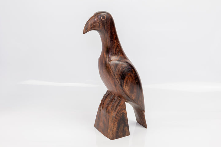 Vintage Rainforest Bird Wood Carving