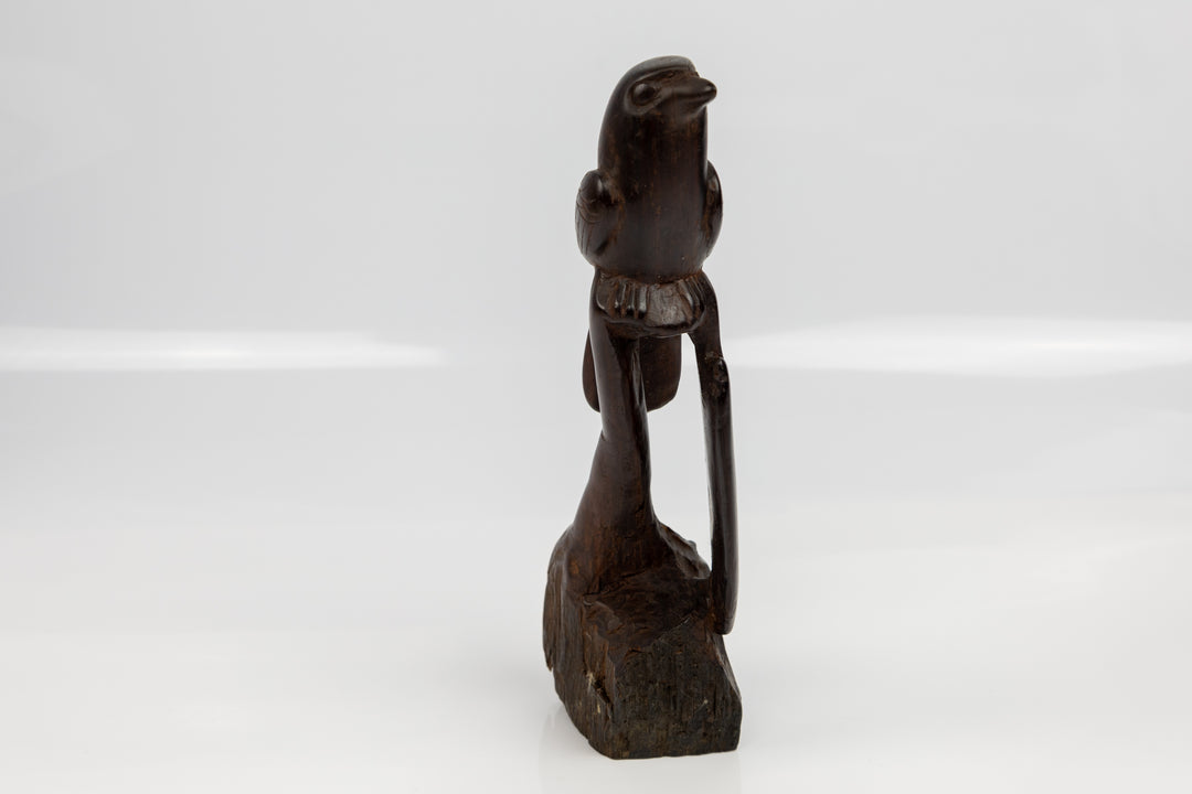 Seedeater Figurine, Wood Carving