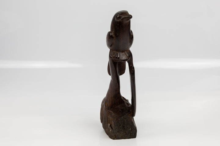 Seedeater Figurine, Wood Carving