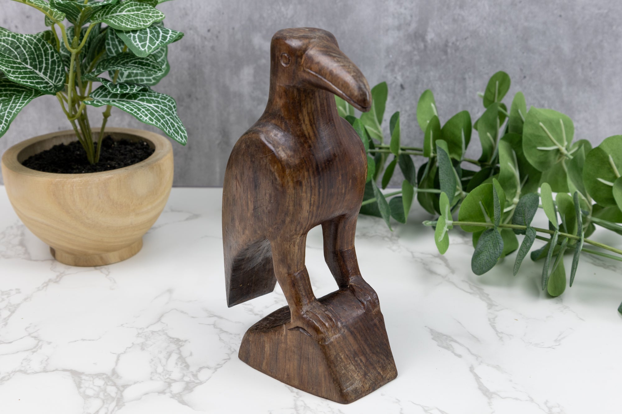 Toucan Figurine, Wood Carving