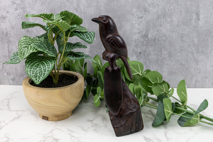Seedeater Figurine, Wood Carving