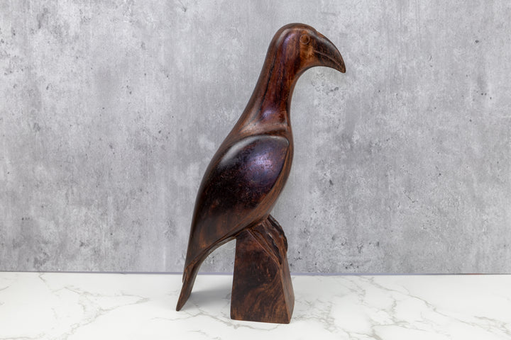 Vintage Rainforest Bird Wood Carving