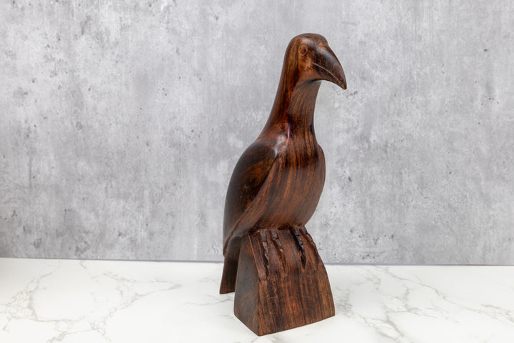 Vintage Rainforest Bird Wood Carving