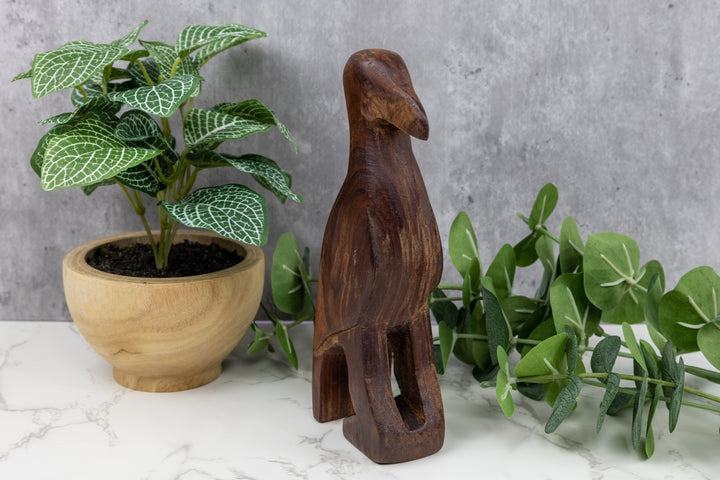 Jungle Bird Figurine, Wood Carving