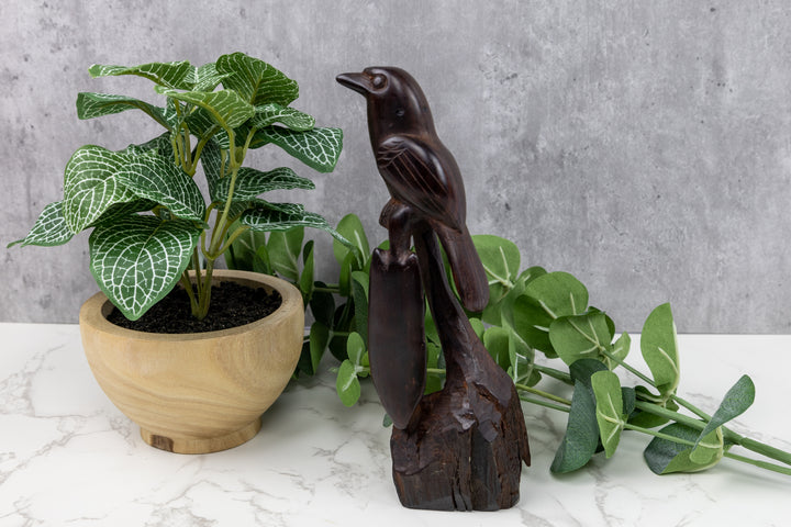 Seedeater Figurine, Wood Carving