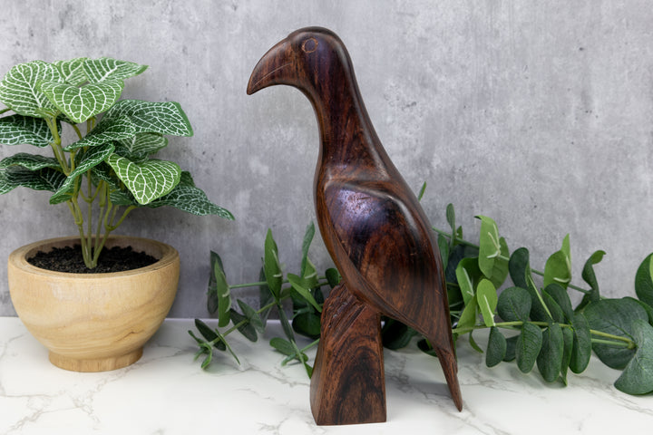 Vintage Rainforest Bird Wood Carving
