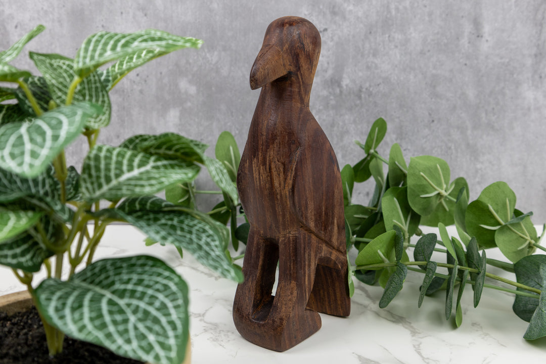 Jungle Bird Figurine, Wood Carving