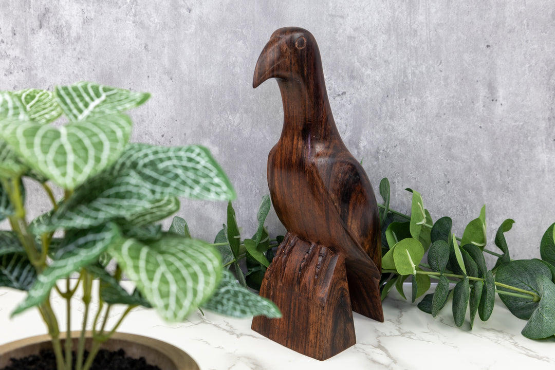 Vintage Rainforest Bird Wood Carving