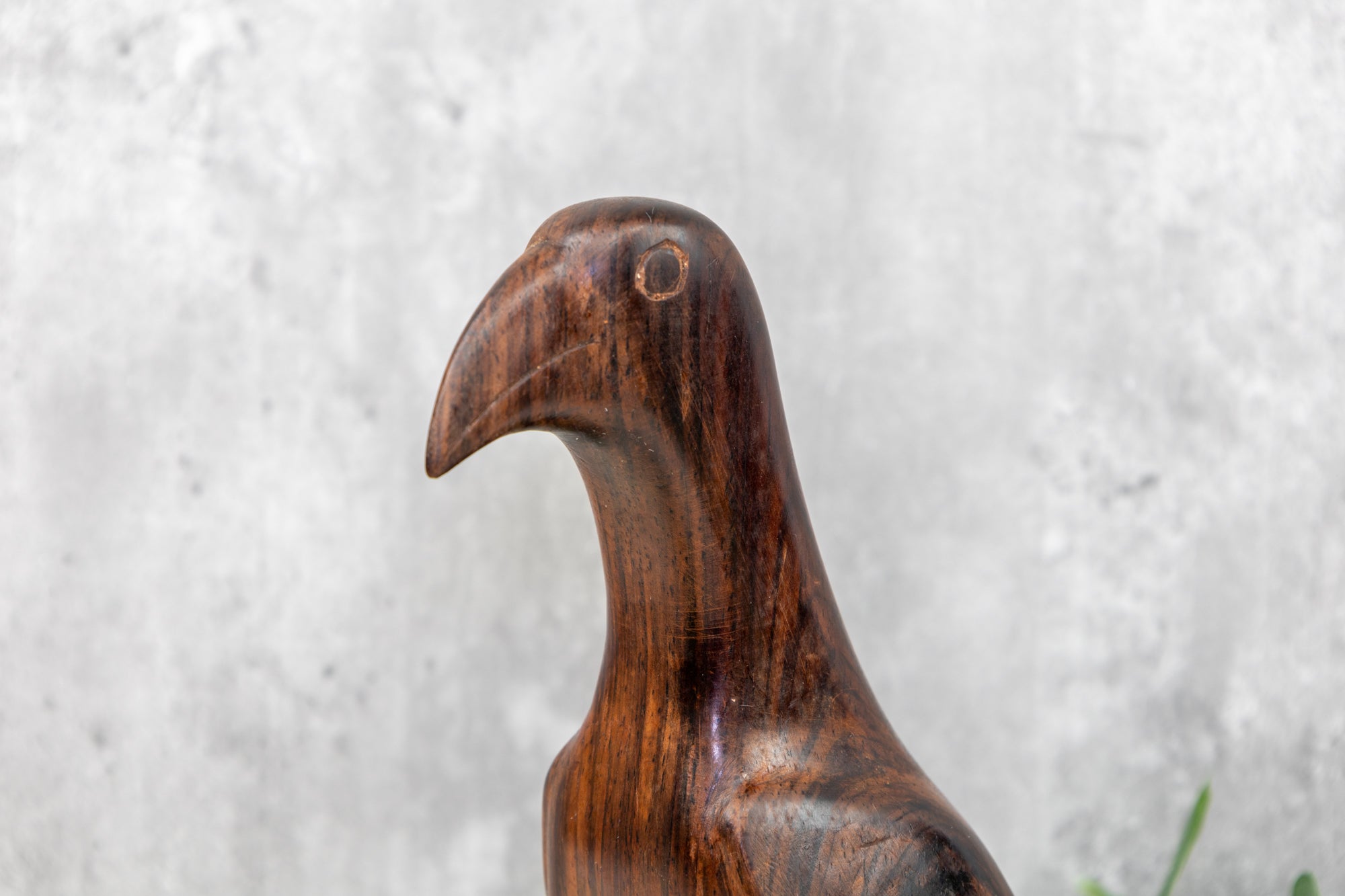 Vintage Rainforest Bird Wood Carving
