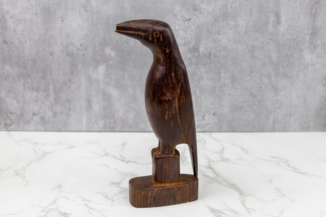 Jungle Bird Figurine, Wood Carving