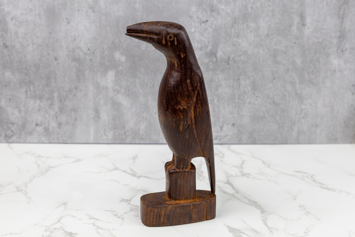 Jungle Bird Figurine, Wood Carving