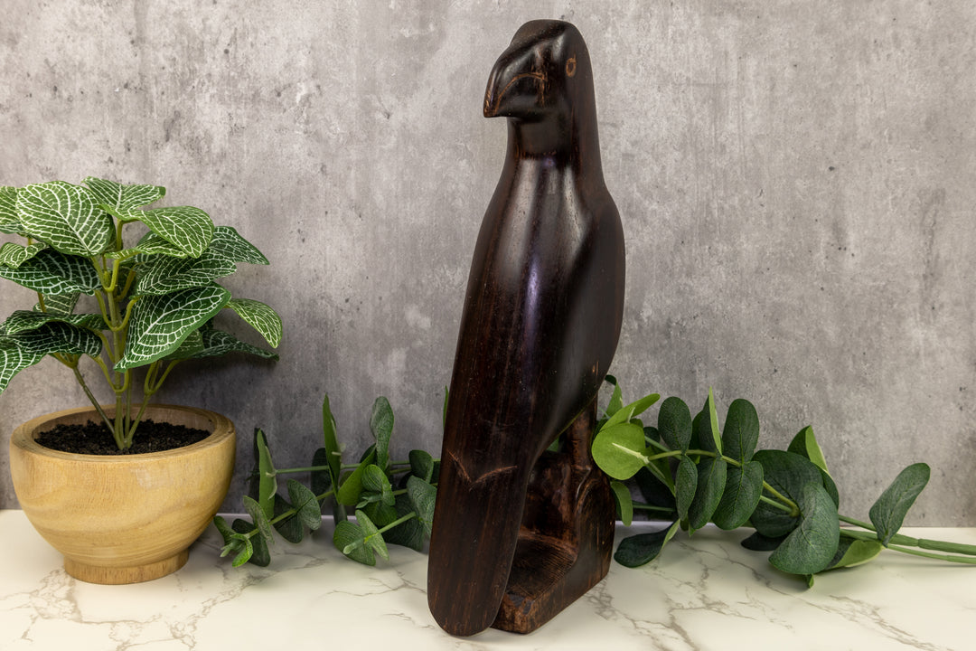 Large Jungle Bird Wood Carving