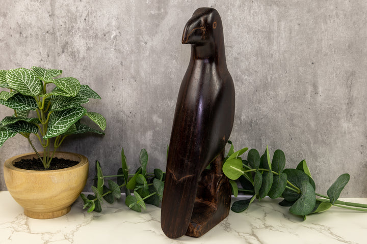 Large Jungle Bird Wood Carving