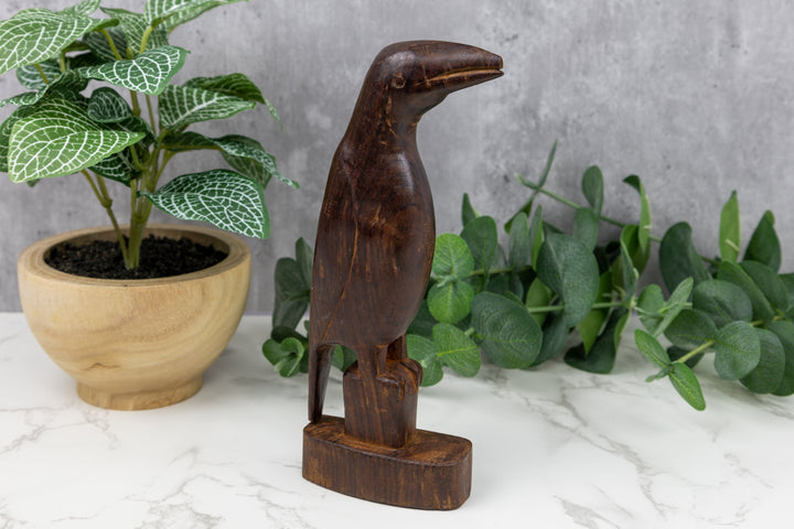 Jungle Bird Figurine, Wood Carving
