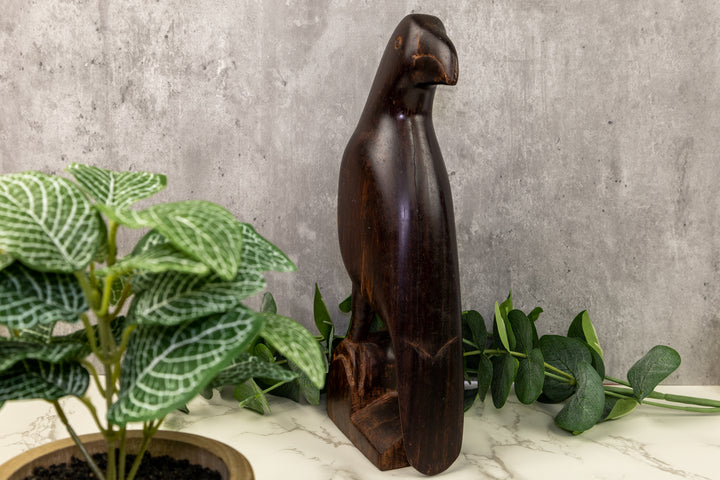 Large Jungle Bird Wood Carving