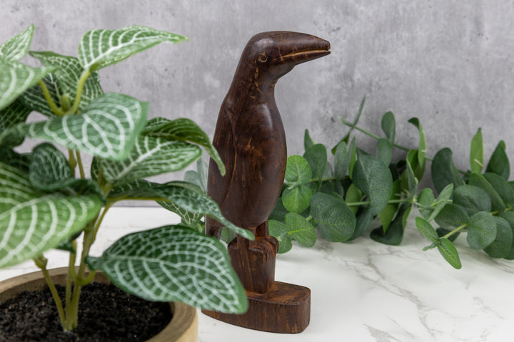 Jungle Bird Figurine, Wood Carving