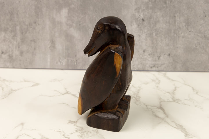 Rubberneck Figurine, Wood Carving
