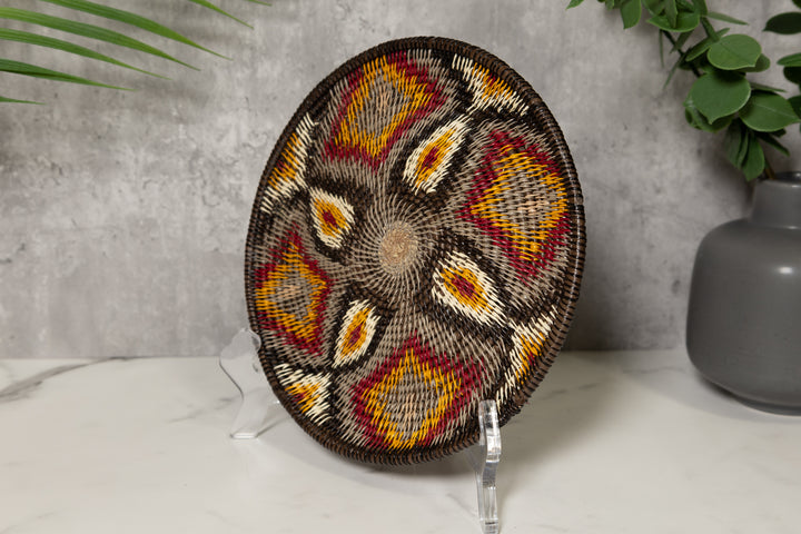 Goldenrod Floral Flower Basket Plate