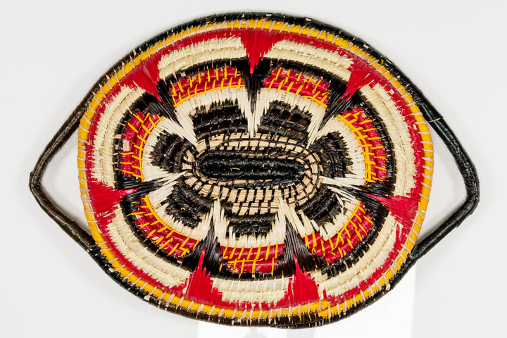 Multi-Color Oval-Shaped Basket Plate with Handles