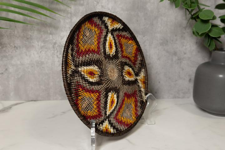 Goldenrod Floral Flower Basket Plate