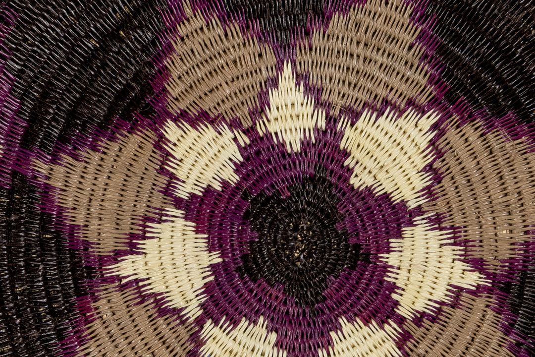 Striking Purple and White Bowl Basket Plate