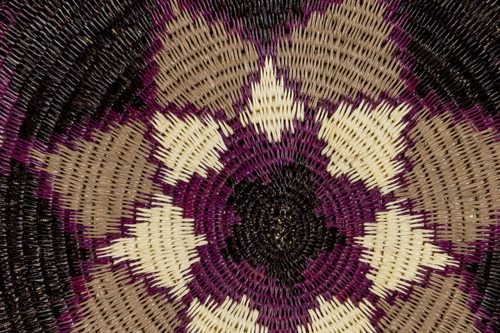 Striking Purple and White Bowl Basket Plate