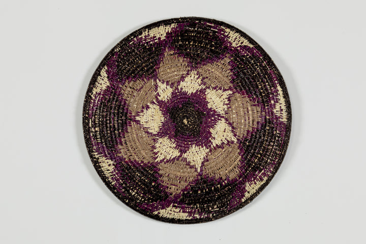 Striking Purple and White Bowl Basket Plate