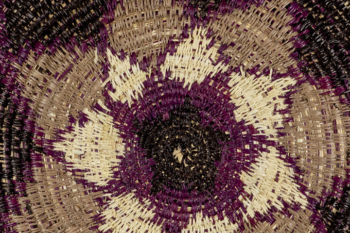 Striking Purple and White Bowl Basket Plate