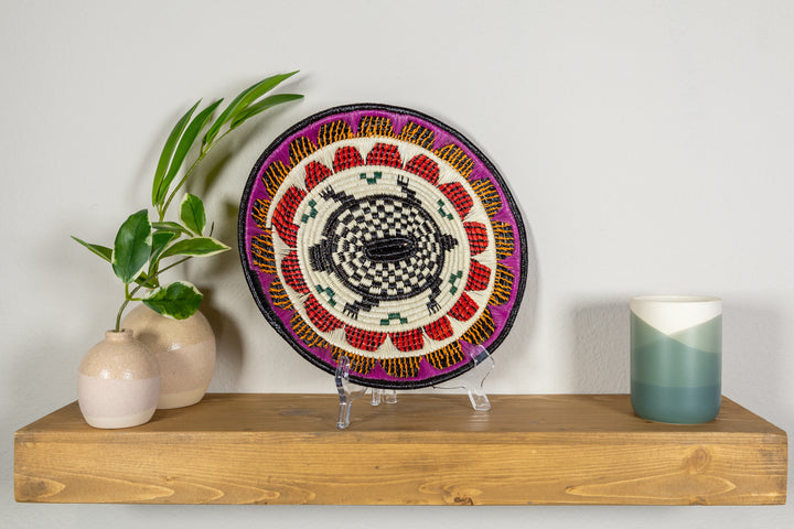 Checker Board Sea Turtle Basket Plate