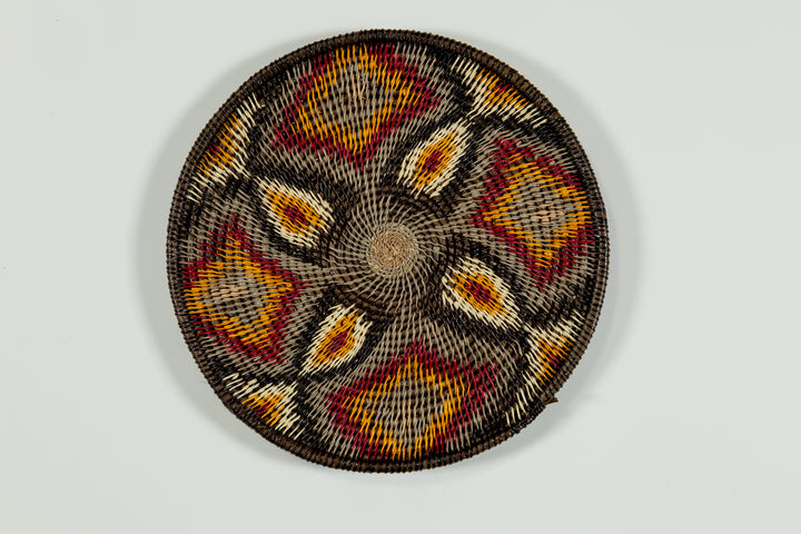 Goldenrod Floral Flower Basket Plate