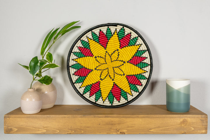 Golden Sunflower Basket Plate