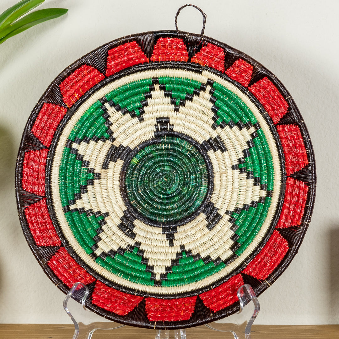 Red Green And Black Turtle Basket Plate