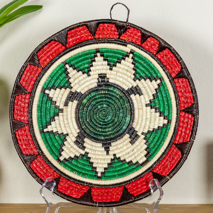 Red Green And Black Turtle Basket Plate
