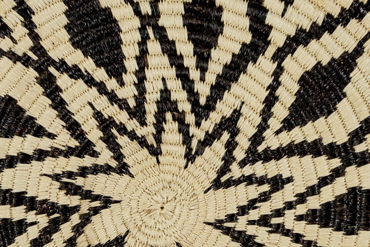 Black and White Diamond Array Basket Plate