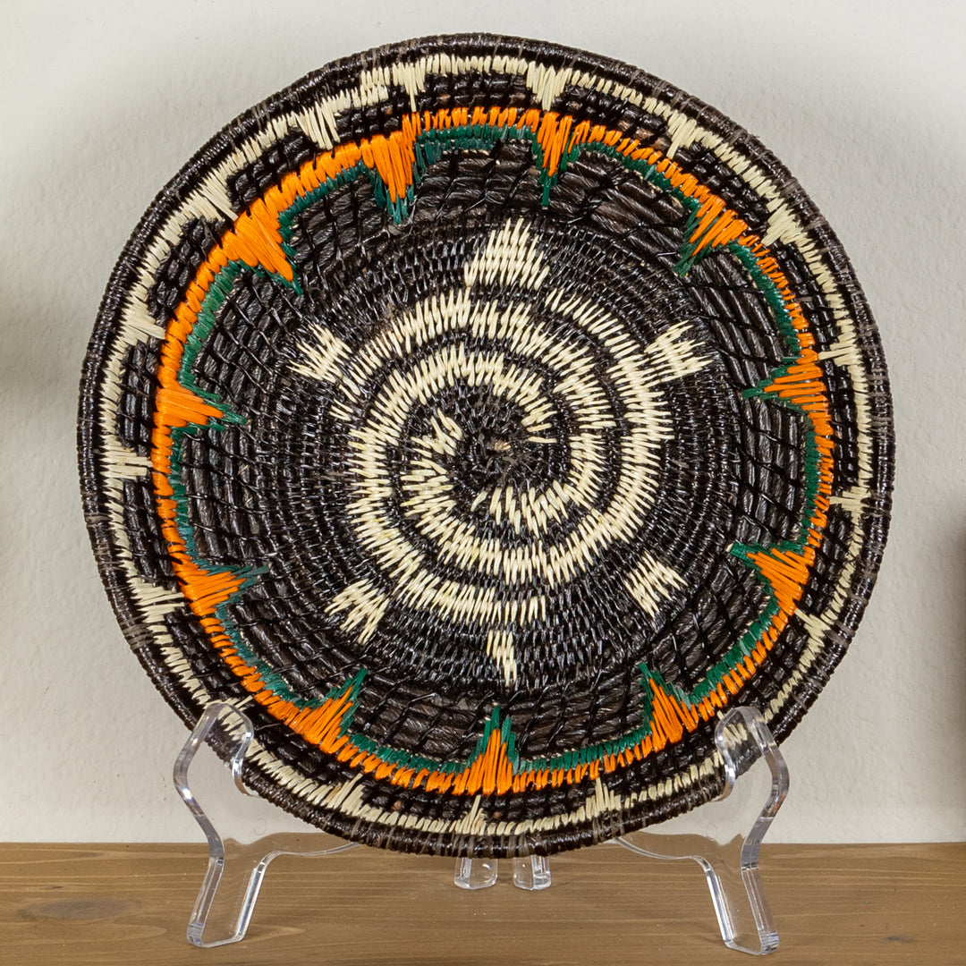 Black Orange And White Turtle Basket Plate
