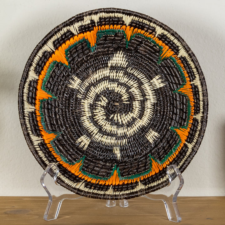 Black Orange And White Turtle Basket Plate