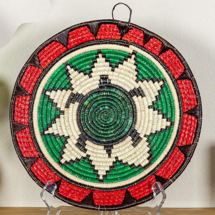 Red Green And Black Turtle Basket Plate