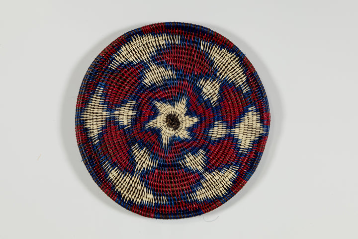 Red White And Blue Patriotic Basket Plate
