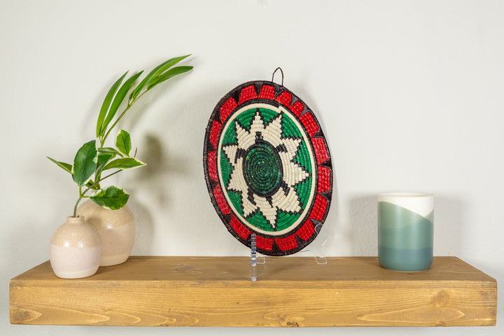 Red Green And Black Turtle Basket Plate
