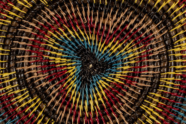Multi-Color Star Burst Basket Plate
