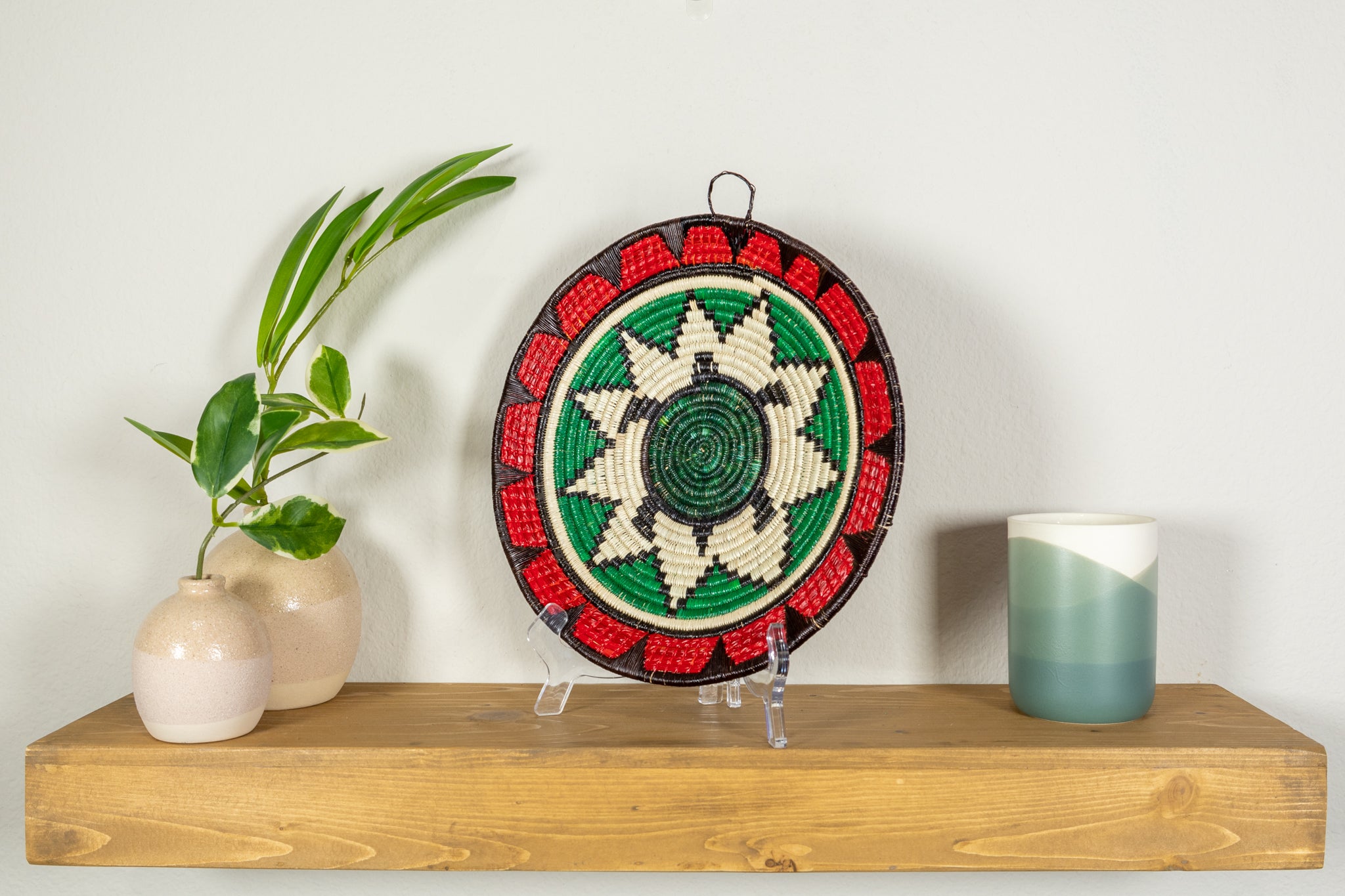 Red Green And Black Turtle Basket Plate