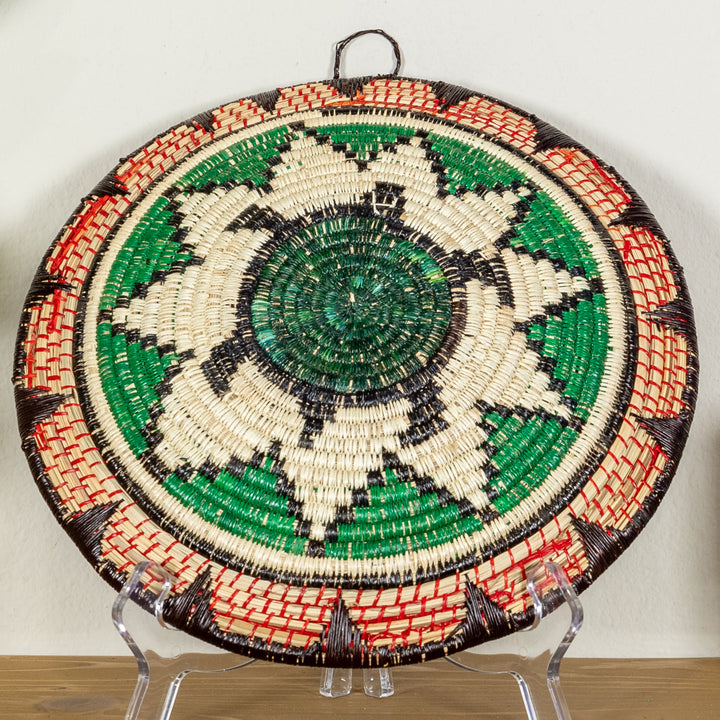 Red Green And Black Turtle Basket Plate