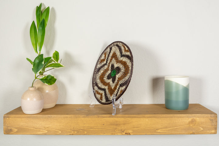 Galaxy Green Center Flower Basket Plate