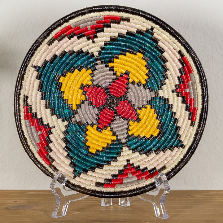 Red Center Flower Blossom Small Basket Plate